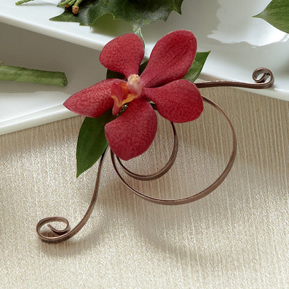 Red Mokara Boutonniere –  For Get Me Not Florist, Williamston NC